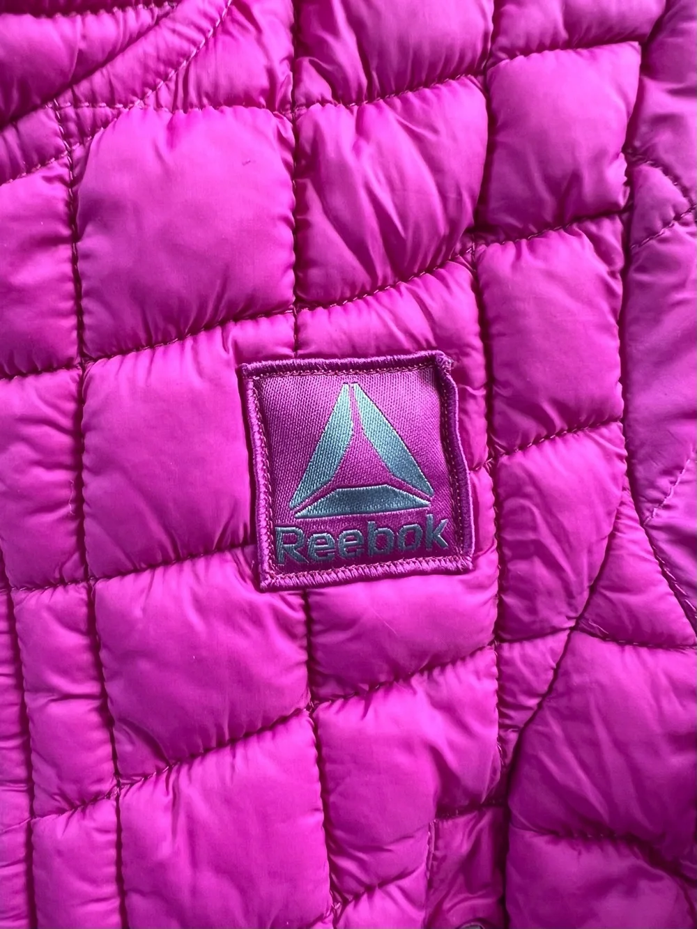 Reebok Girls 2T Fuchsia Hooded Puffer Jacket Quilted lightweight